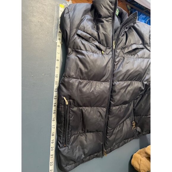 Lauren Ralph Lauren Active Navy Down Puffer Jacket Large Outdoors Gorpcore - Picture 2 of 9